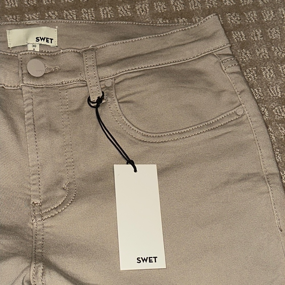 NEW Swet Tailor Duo Pants True Khaki size 30x30 slim fit - Picture 5 of 16